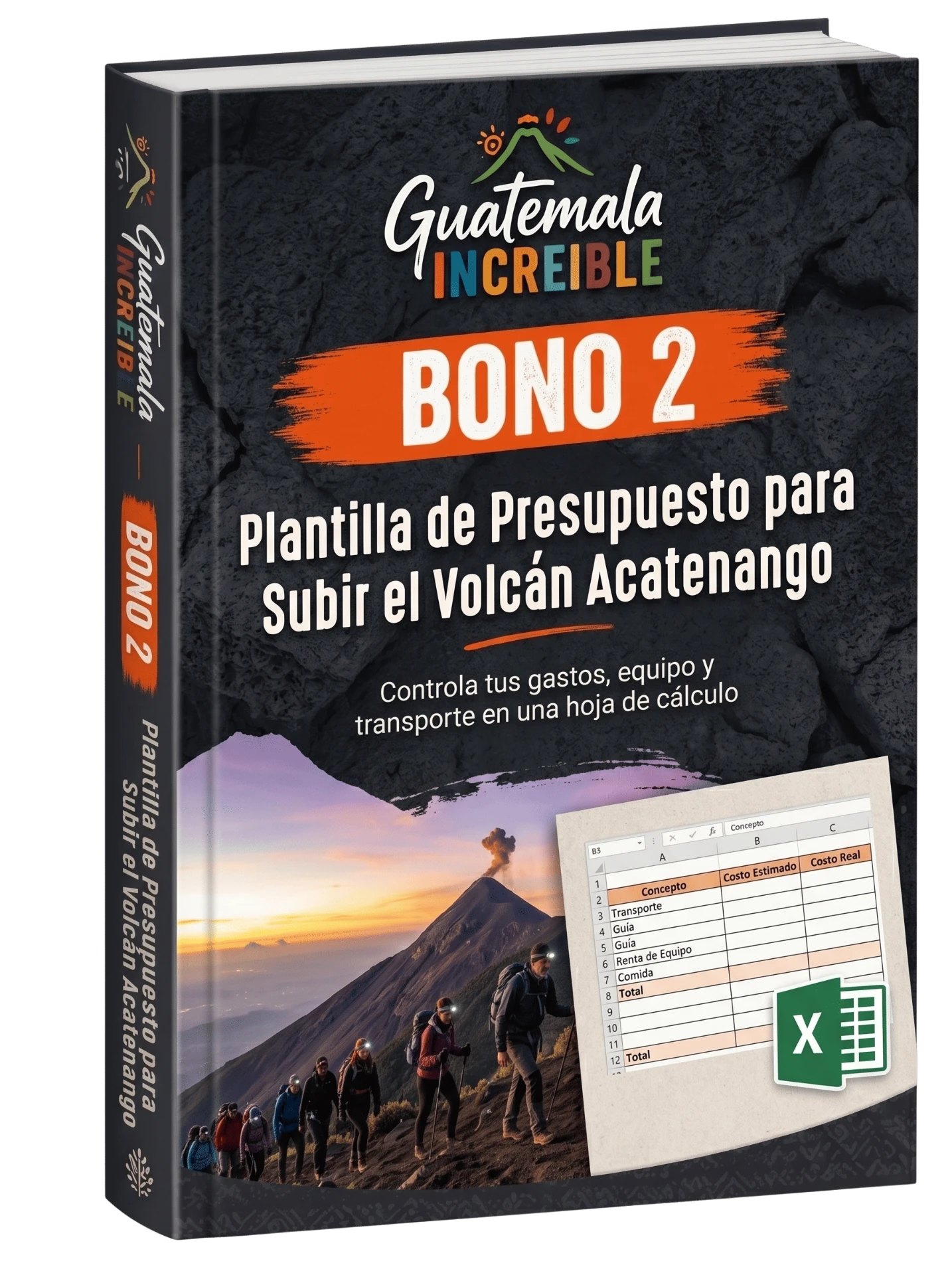 Mockup del Bono 2: calculadora de presupuesto para el ascenso al Acatenango